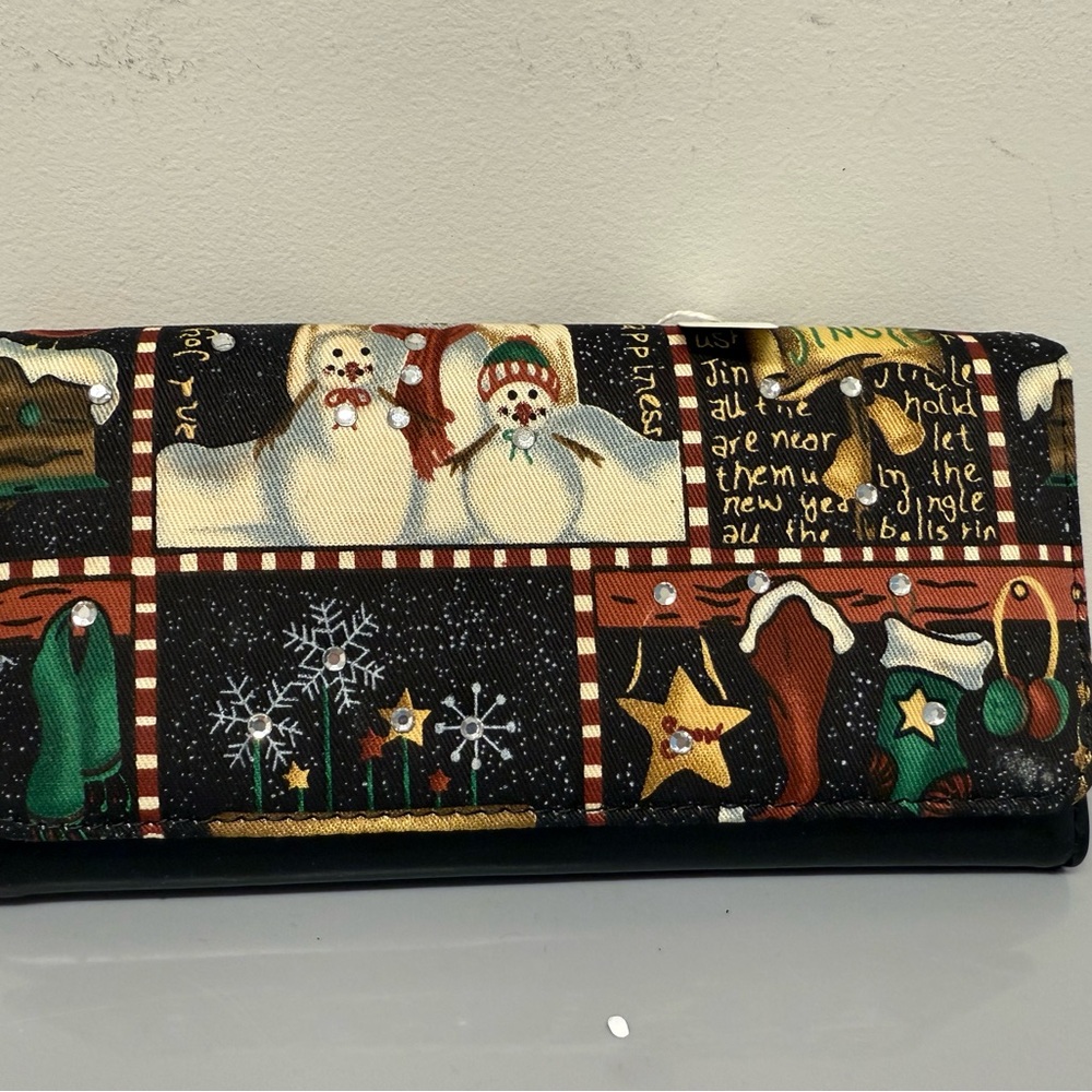 Festive Snowman Print Women's Clutch